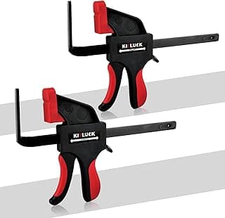 Track Saw Clamp, KITLUCK Quick Release Guide Rail Clamp for Circular Saw Guide Rail System, 6" Clamping Thickness, Universal Wood Track Clamps for Woodworking-2 Pcs