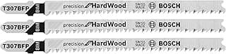 BOSCH T307BFP 3 pc. 4-1/2 in. 12 TPI Precision for Hardwood Jig Saw Blades