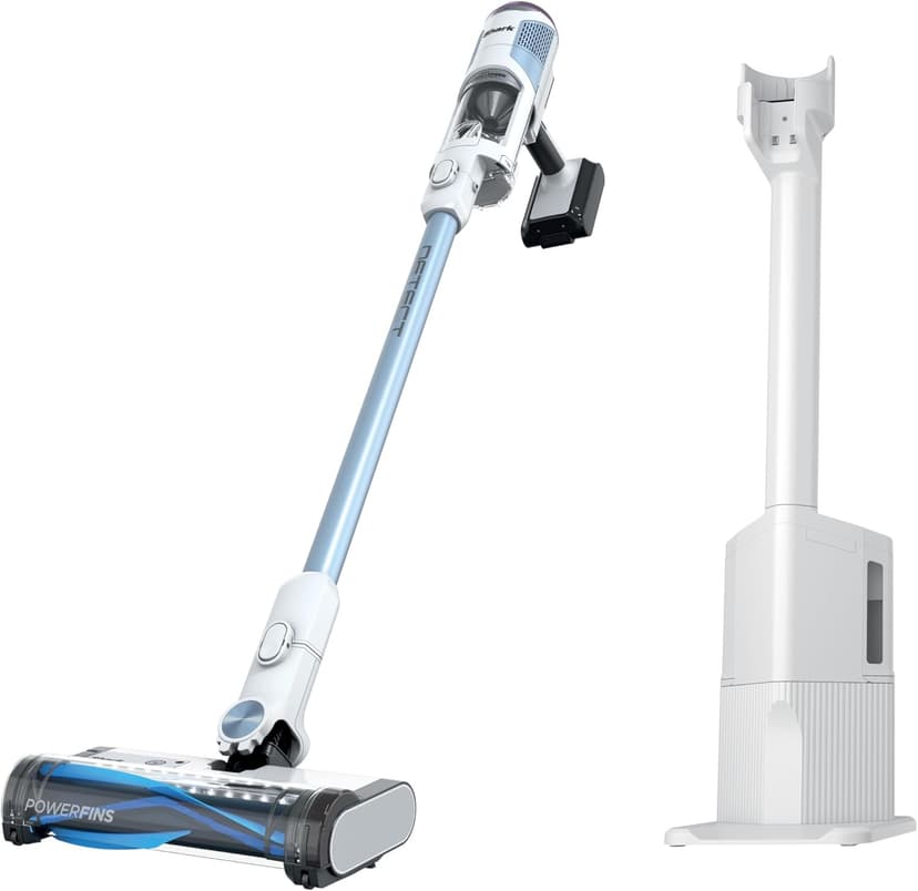Shark Detect Clean & Empty Auto-Empty System - Lightweight Cordless Vacuum Cleaner with HEPA Filter, Portable Handheld Attachment, Crevice Tool, Ideal Stick Vacuum for Pet Hair, White, IW3511
