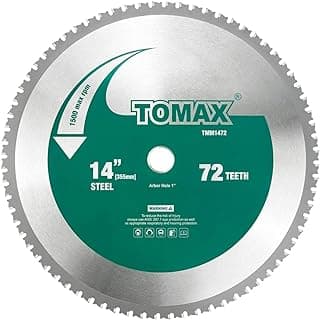 TOMAX 14 Inch 72 Tooth Industrial Level Steel and Ferrous Metal Saw Blade with 1 Inch Arbor