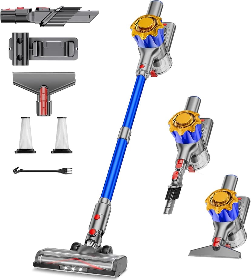Cordless Vacuum Cleaner, 450W 40Kpa Powerful Stick Vacuum, Up to 50Mins Rechargeable Battery, Vacuum Cleaners for Home Anti-Tangled Lightweight Handheld for Hardwood Floor, Carpets, Pet Hair