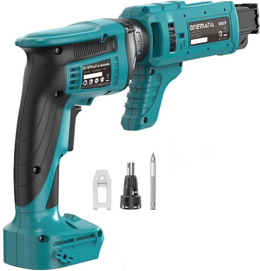 20V MAX Brushless Cordless Drywall Screw Gun 4200RPM Auto-Feed Screwdriver with Depth Adjustment | Compatible with Collated Attachments & LED Light (Tool Only)