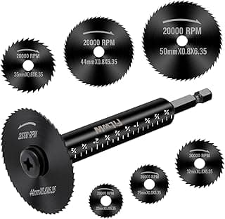 Inside Pipe Cutter,6 pcs Saw Tooth Blades with 3 Inch Scale 1/4" Hex Shank, Cutter Tool Set for PVC, Plastic, Board, Copper, Aluminum