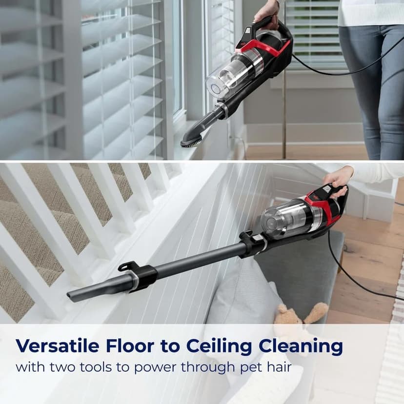 Bissell CleanView Pet Slim Corded 3-in-1 Stick Vacuum with Dusting and Crevice Tools