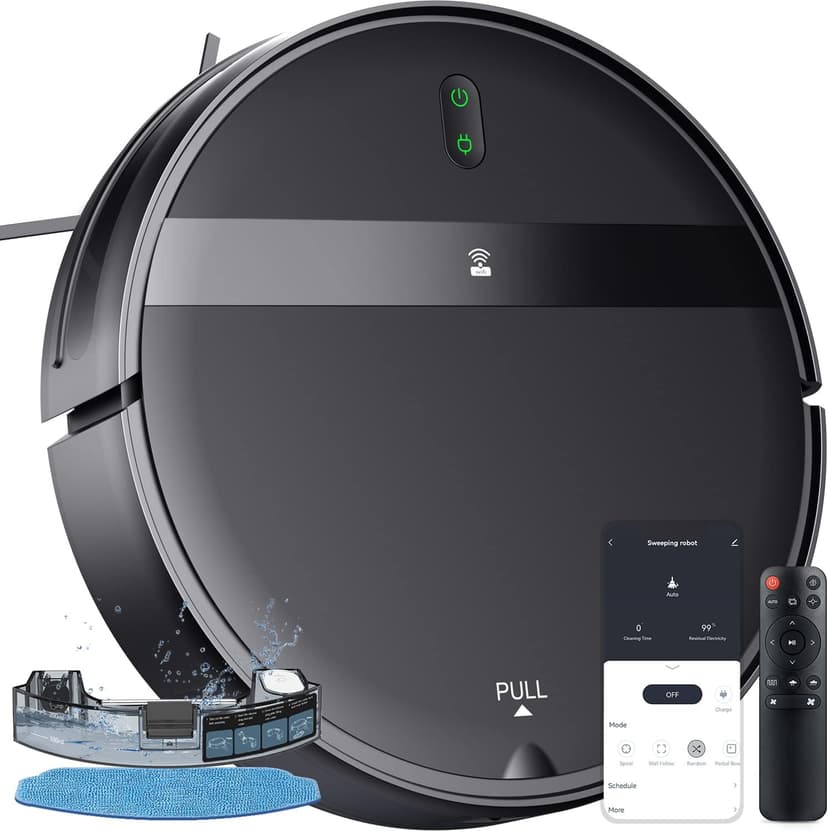 Robot Vacuum and Mop Combo, App/Alexa Control, Smart Robot Vacuum Cleaner, Ultra-Thin, Automatic Recharge Robotic Vacuum Cleaner for Pet Hair/Carpet/Hard Floor