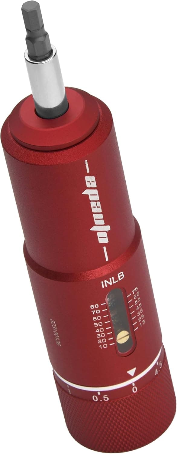 EPAuto Manual Wrench Screwdriver for Firearms | Bike Gears, 10-80 in/Lbs - 28 Pieces, Red