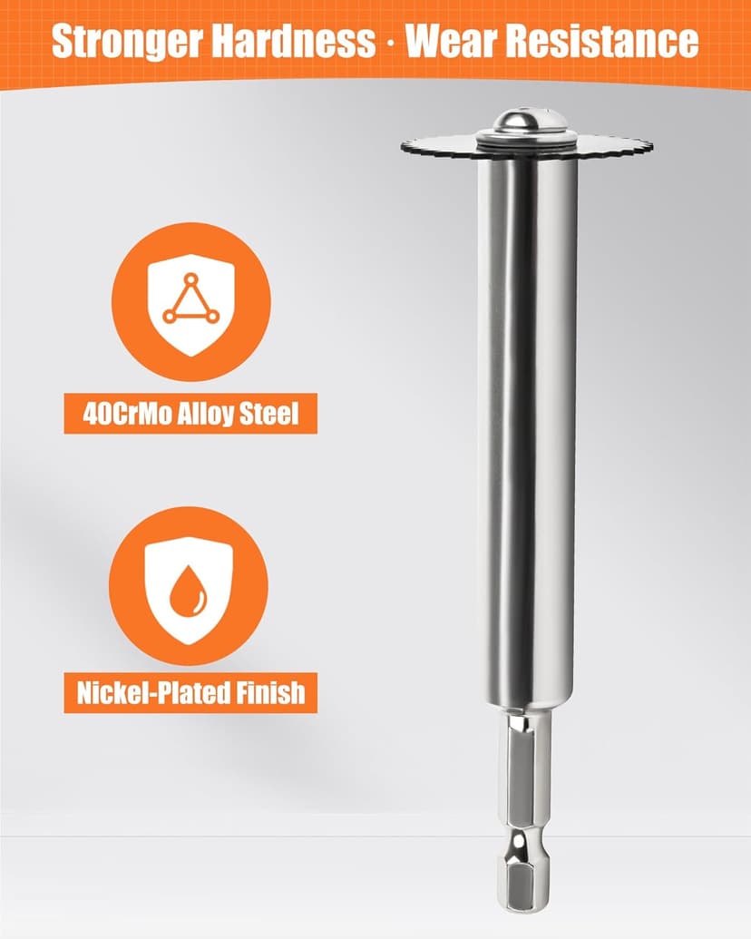 Inside Pipe Cutter for PVC Pipe with 5 Replacement Saw Blades, 1/4 Inch Hex Shank Impact Connect Inside PVC Pipe Cutter for Drill and Impact Driver, Internal Plastic Pipe Cutter Plumbing Tools