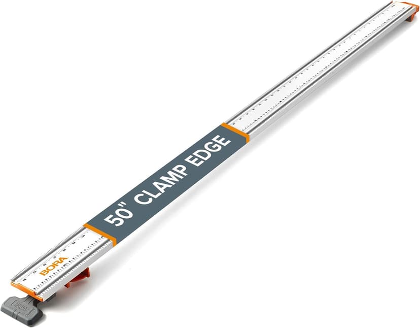 BORA 50” NGX Clamp Edge, Straight Cut Guide for Circular Saws, Easy to Use, Great for Cross-Cutting Plywood Sheets and Routing Dados, 544050