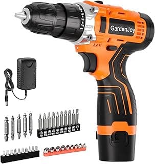 12V Cordless Electric Drill Driver Set, Powerful Lightweight Portable Rechargeable Screwdriver 65pcs Accessories,2-Speed, 24+1 Position for Wood/Wall Drilling & Screw Driving, Home DIY Tool woman man