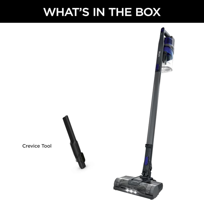Shark Pet Cordless Stick Vacuum with XL Dust Cup, LED Headlights, Removable Handheld Vac, Crevice Tool, Portable Vacuum for Household Pet Hair, Carpet and Hard Floors, 40min Runtime, Grey, IX141