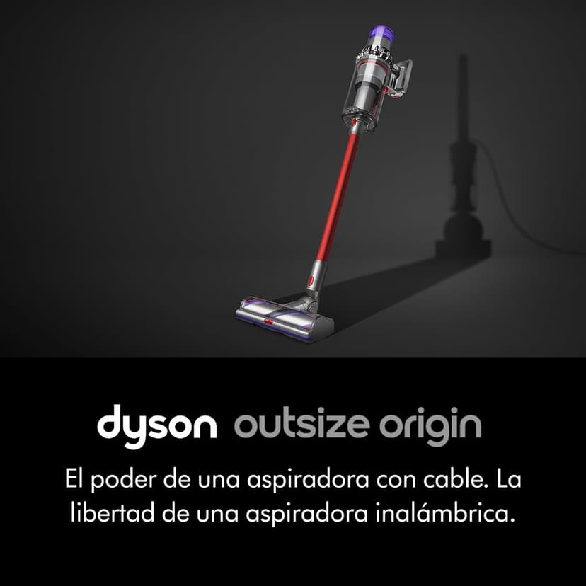 Dyson Outsize Origin Cordless Vacuum, Nickel/Red