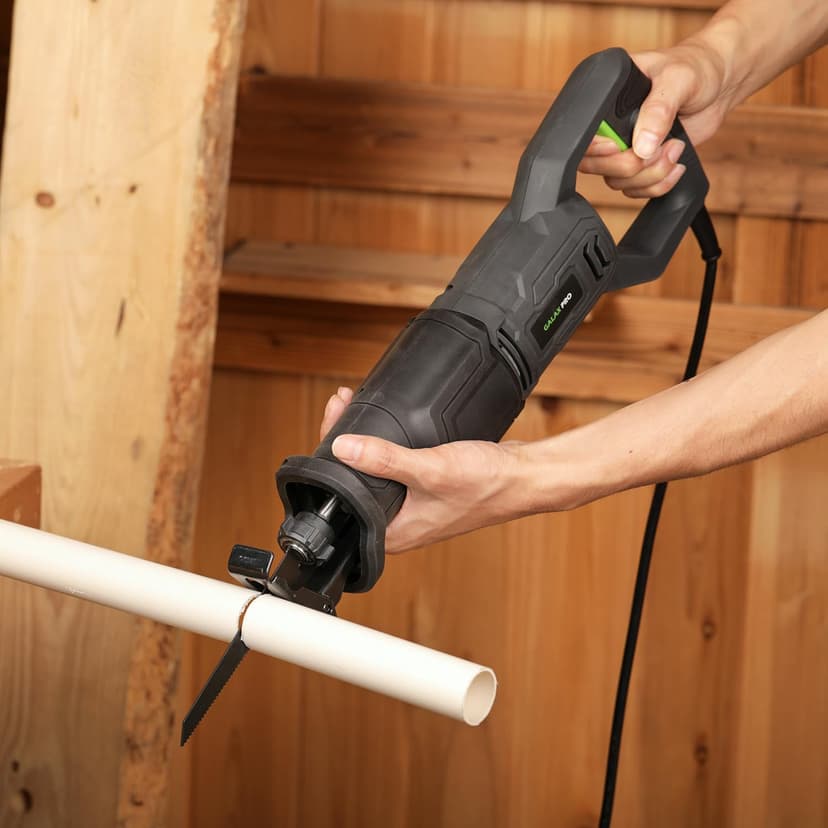 GALAX PRO 120V Reciprocating Saw, 6.0 Amp Variable Speed Corded Reciprocating Saw with1-1/8" Stroke Length, 2800RPM and 6" Max for Wood, Metal, PVC Pipe Cutting