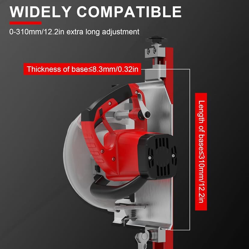 Circular Saw Guide Rail Fits 12" Saw Base, Aluminum Adjustable Cutting Machine Base Guide for Woodworking, Electric Circular Guide Specially Designed for Precision Cutting and Milling Tasks