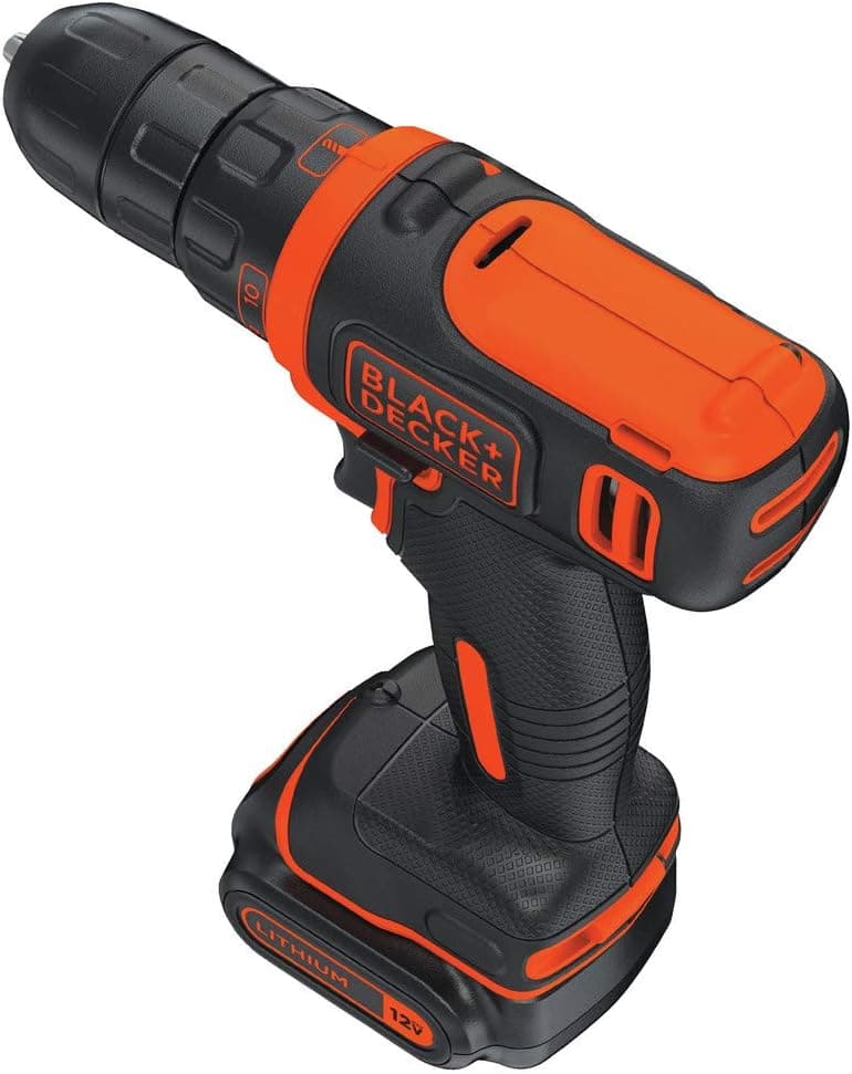 BLACK+DECKER 12V MAX Drill & Home Tool Kit, 60-Piece (BDCDD12PK)