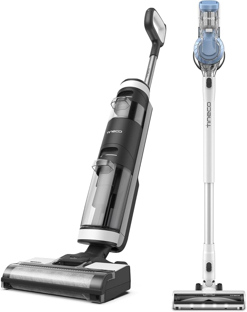 Tineco Floor ONE S3 Cordless Hardwood Floors Cleaner Lightweight Wet Dry Vacuum Cleaners A11 Pet Cordless Stick Vacuum Cleaner, Lightweight with ZeroTangle Brush Powerful Handheld Vacuum