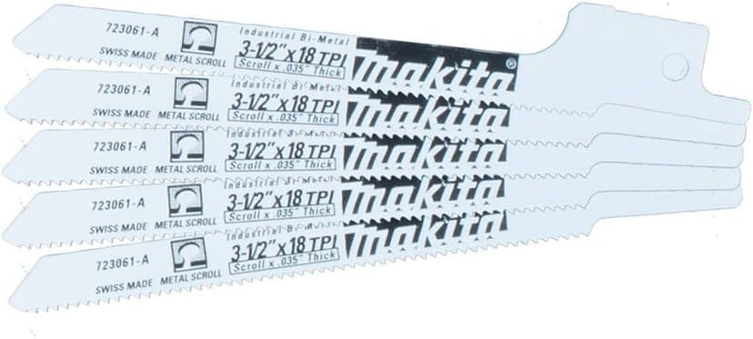 Makita 723061-A-5 3-1/2-Inch 18-TPI Metal Cutting Reciprocating Saw Blade