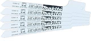 Makita 723061-A-5 3-1/2-Inch 18-TPI Metal Cutting Reciprocating Saw Blade