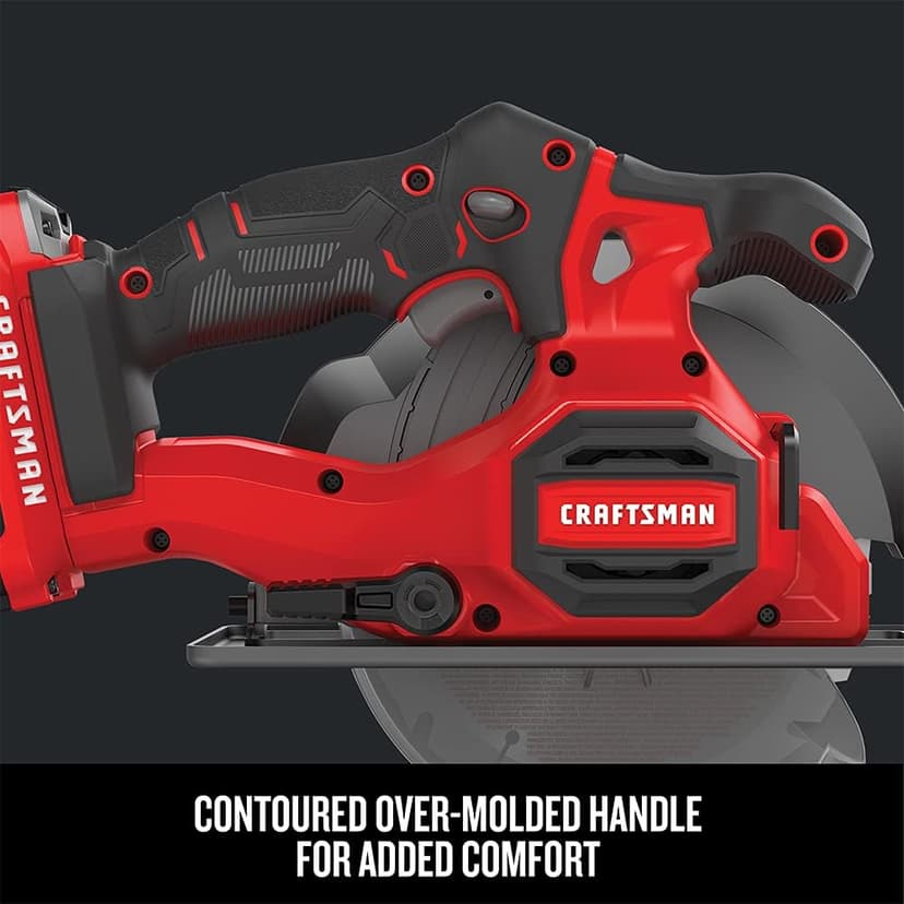 CRAFTSMAN V20 Cordless Circular Saw Kit, 6-1/2 inch, Battery and Charger Included (CMCS500M1)