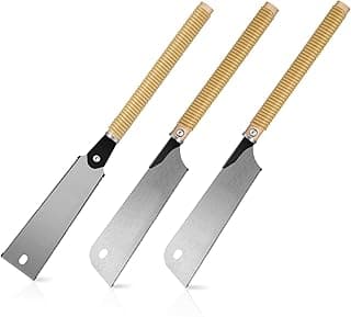 Auto Dynasty 3pcs Handsaw Set Japanese Saw Double-edged Saw with Non-slip Handle for Sawing, Trimming, Gardening, Cutting Wood, Drywall, Plastic Pipes, Sharp Blade
