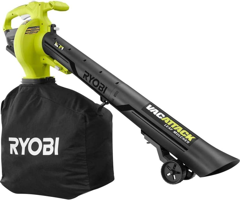 RYOBI 40-Volt VacAttack Lithium-Ion Cordless Leaf Vacuum Mulcher with Metal Impeller,Variable Speed Dial, and Heavy Duty Bag (Battery and Charger Not Included)