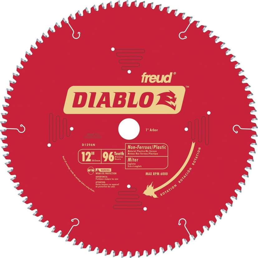 Diablo D1296N 12" 96T Diablo Non-Ferrous & Plastic Chop/Slide Miter Saw B