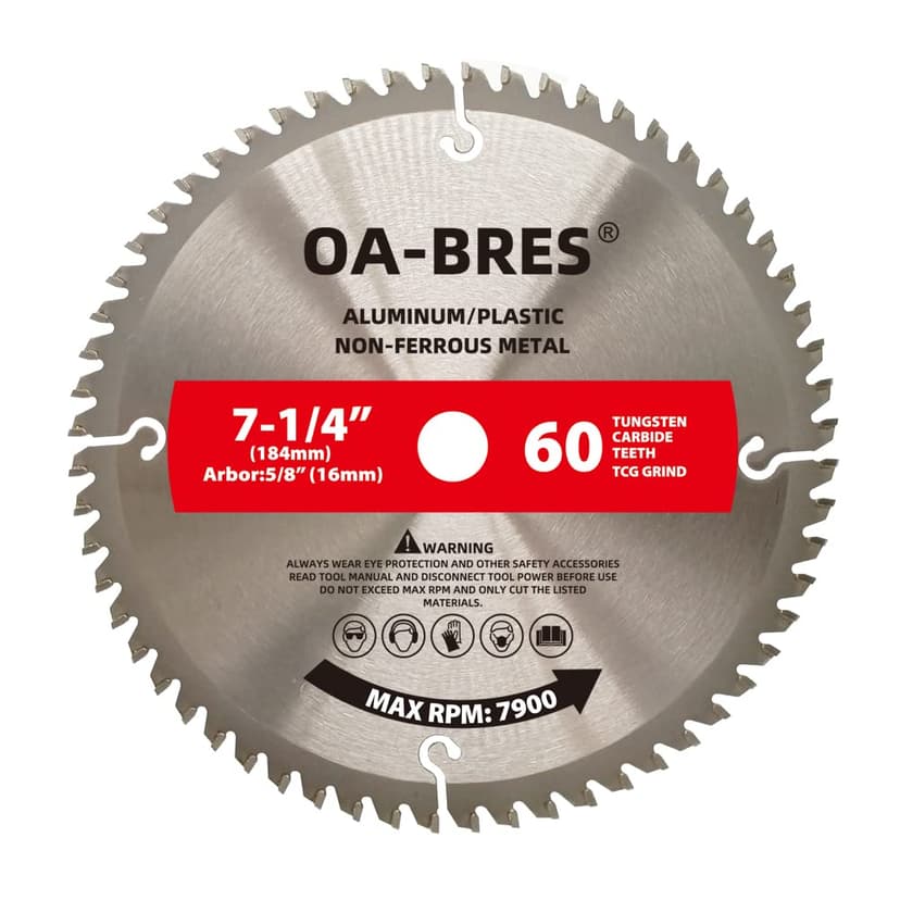 10 Inch 80T Aluminum Non-Ferrous Metal Saw Blade with 5/8-Inch Arbor, Upgrade TCG Grind