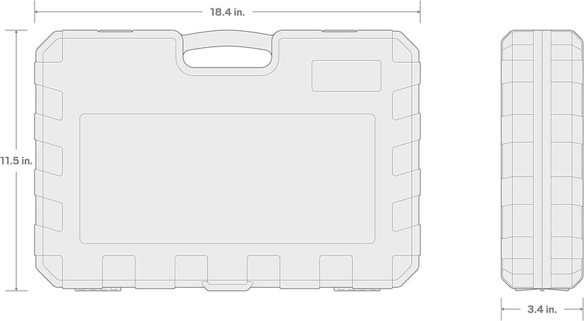TEKTON 3/8 Inch Drive 6-Point Impact Socket Set, 72-Piece (1/4-1 in., 6-24 mm) | SID91404