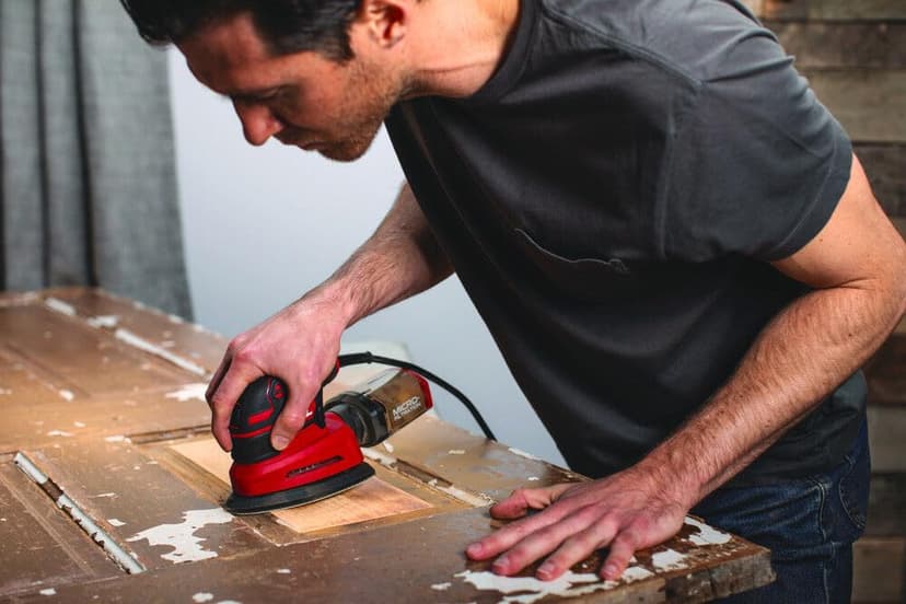 SKIL Corded Detail Sander, Includes 3pcs Sanding Paper and Dust Box - SR250801