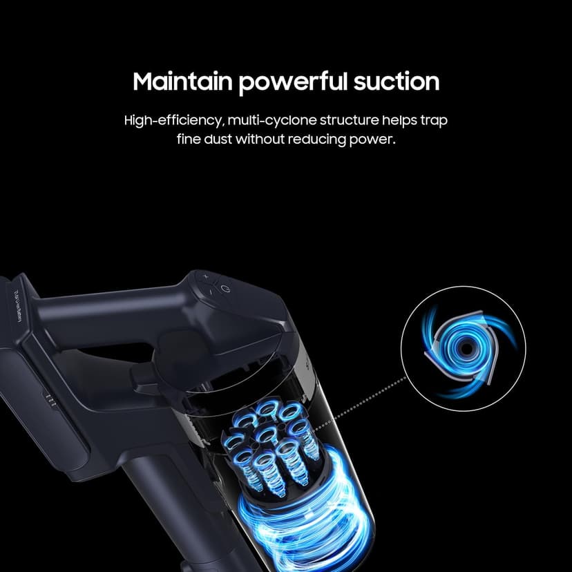 SAMSUNG Jet 75 Pet Cordless Vacuum, Lightweight w/Turbo Action Brush, Pet Tool, Removable Battery, Powerful Cleaning for Hardwood Floors, Carpets, Area Rugs, VS20B75AGR5/AA, Silver