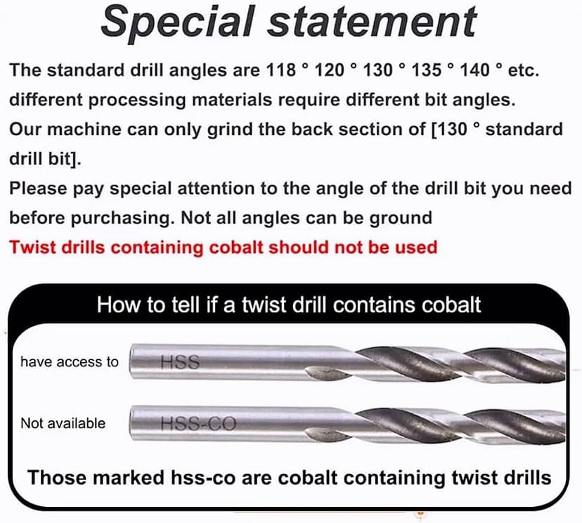 Drill Bit Sharpener, Power Drill Bit Sharpeners for All Bits (1/8-15/32inch), Multipurpose Drill Bit Grinding Sharpener for Twist Bits