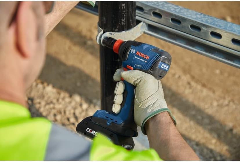 BOSCH GDX18V-1860CB15 18V Connected-Ready Two-In-One 1/4 In. and 1/2 In. Bit/Socket Impact Driver/Wrench Kit with (1) CORE18V 4 Ah Advanced Power Battery