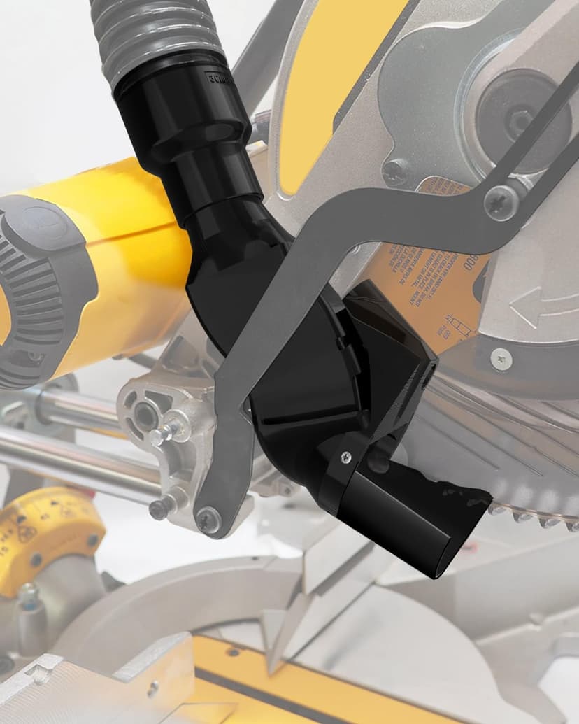 Dust Collection Port for DeWalt DWS779 & DWS780 Miter Saws - 5 Hose Adapters, Maximizes Dust Extraction for Clean Work Environment