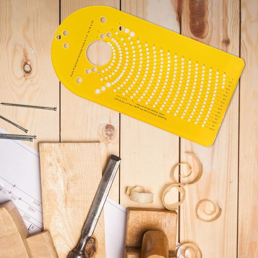 KASCLINO Circle Cutting Jig for Plunge Router, High Accuracy Groove Milling Circle Cutting Jig for Making Speaker Cutouts Cut Circles for Woodworking Tool(Yellow)