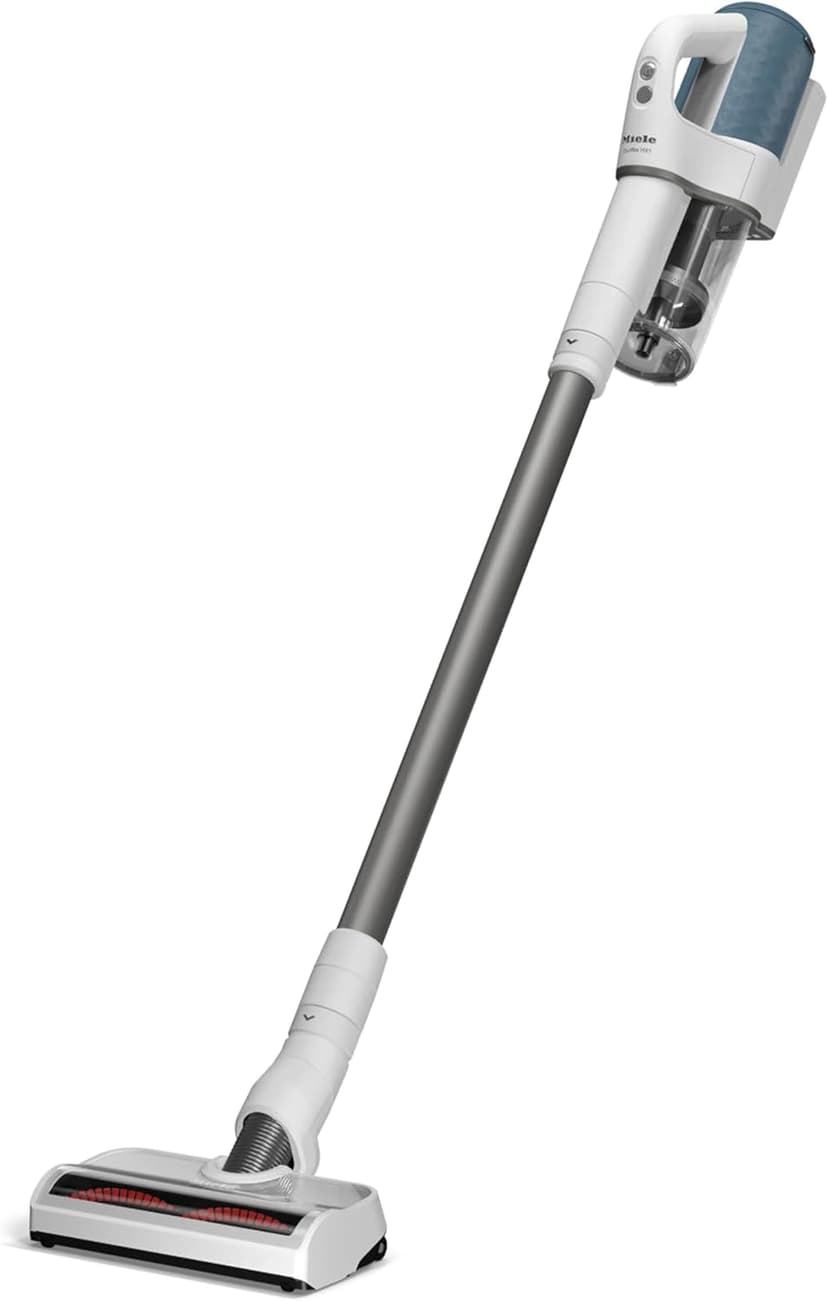 Miele Duoflex Vacuum Cleaner, Cordless and Bagless Multi-Use Flexible Stick Vacuum with Attachable MultiFloor Brush, in Brilliant White / Space Grey / Nordic Blue