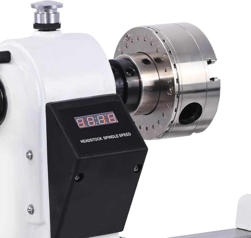 CXRCY 12" x 18" Wood Lathe, Powerful Benchtop Wood Lathe Machine 3/4 HP Infinitely Variable Speed 650-3800 RPM with Lathe Belt & Goggle for Woodworking, Woodturning (Model:WL460-12VF)