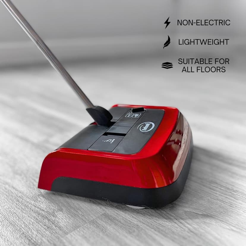 Ewbank Evolution Multi Surface Cordfree Non-Electric Portable Hardwood Floor and Carpet Sweeper with Adjustable Height