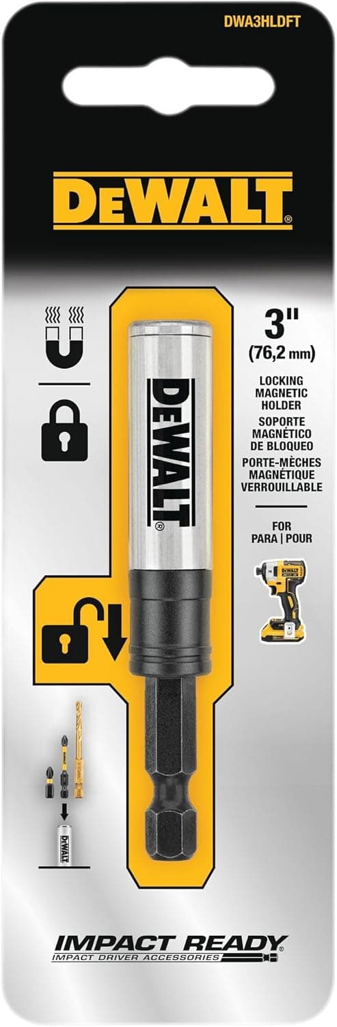 DEWALT Bit Holder, 3-in-1, Impact Ready (DWA3HLDFT)