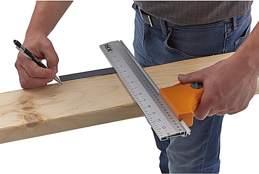 Bora 530416 Quickcut Circular Saw Guide With Rail & Angle Assist, All-In-One Woodworking Tool, Strong Aluminum 16 Inches Long, With A 14-Inch (35.5Cm) Guide Rail