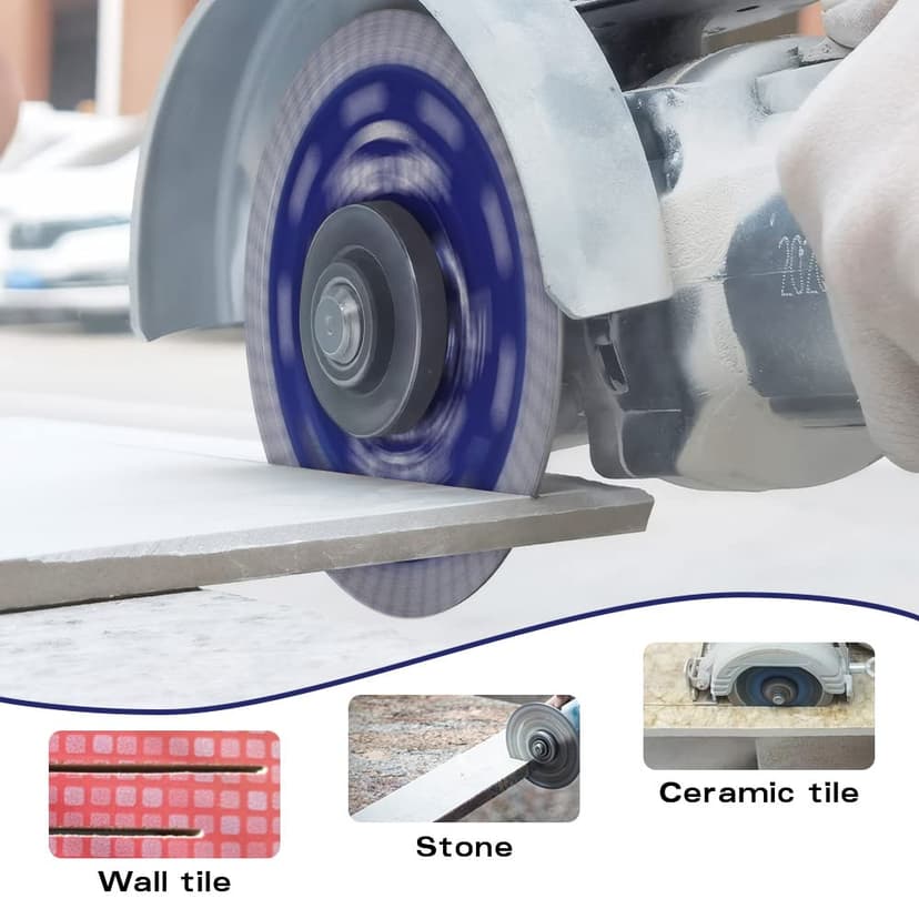 7" Diamond Turbo Blade Granite Diamond Blade for Granite Marble Porcelain Tile Wet/Dry Cutting