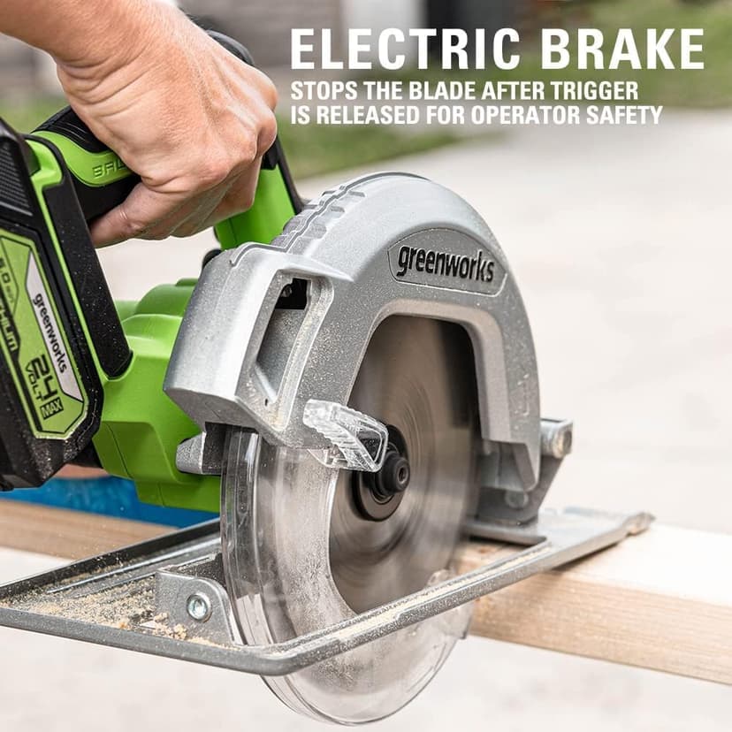 Greenworks 24V 7-1/4'' Circular Saw Brushless Cordless, with 4Ah Battery and 2A Charger