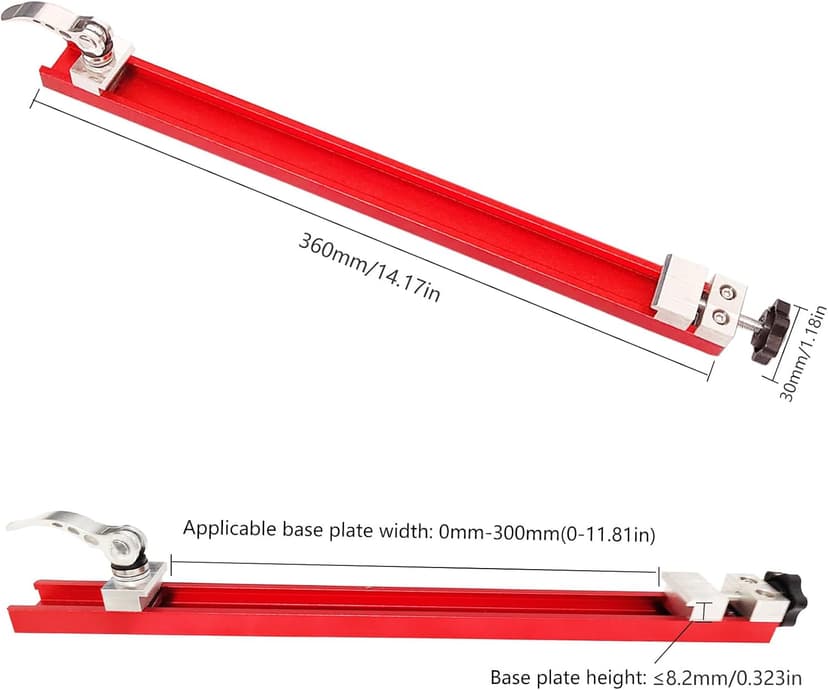 Circular Saw Guide Rail, Adjustable Aluminum Cutting Machine Base Guide Fits 12 Inch Base, Electric Circular Saw Guide for Woodworking Precision Cutting and Milling Tasks
