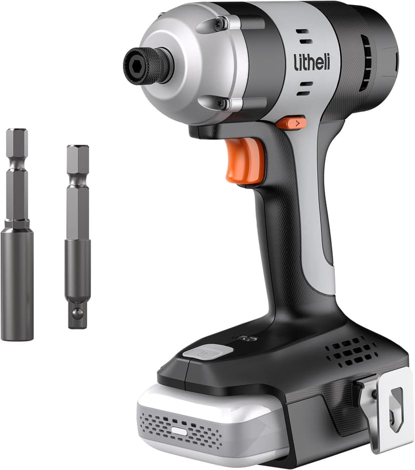 Litheli 20V Cordless Impact Driver, 1593 in-lbs Max Torque, 1/4 in. Hex Power Drill/Driver with Battery (Charger not Included)
