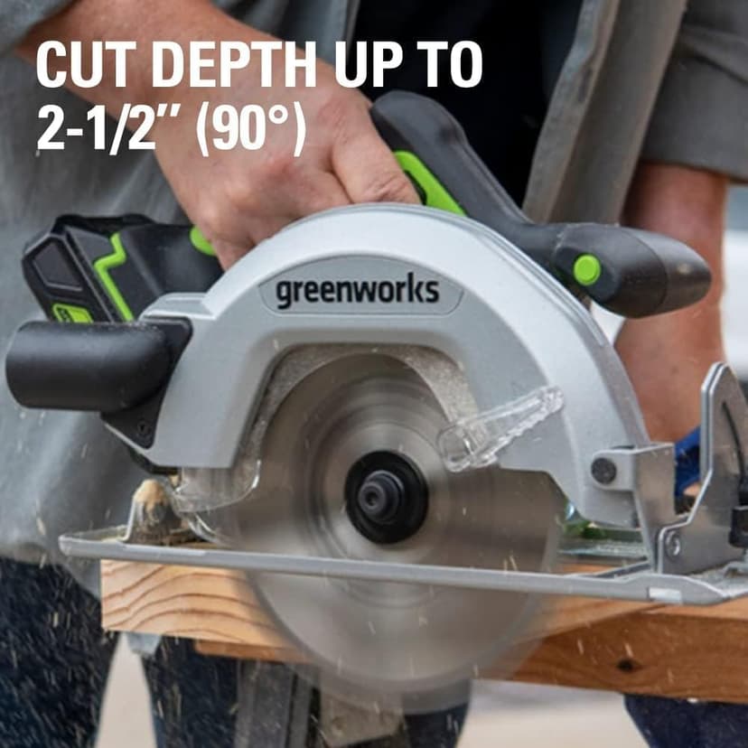 Greenworks 24V 7-1/4'' Circular Saw Brushless Cordless, with 4Ah Battery and 2A Charger