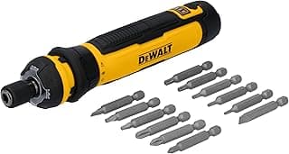 DEWALT Cordless Screwdriver USB Rechargeable with FLEXDRIVE Control and Screwdriver Bit Set, Electric Screwdriver Cordless with LED Light (DWHT66719)