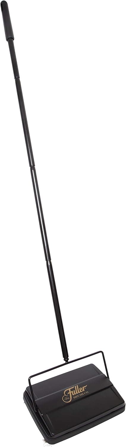 Fuller Brush 17027 Electrostatic Carpet & Floor Sweeper - 9" Cleaning Path - Lightweight - Ideal for Crumby Messes - Works On Carpets & Hard Floor Surfaces - Black