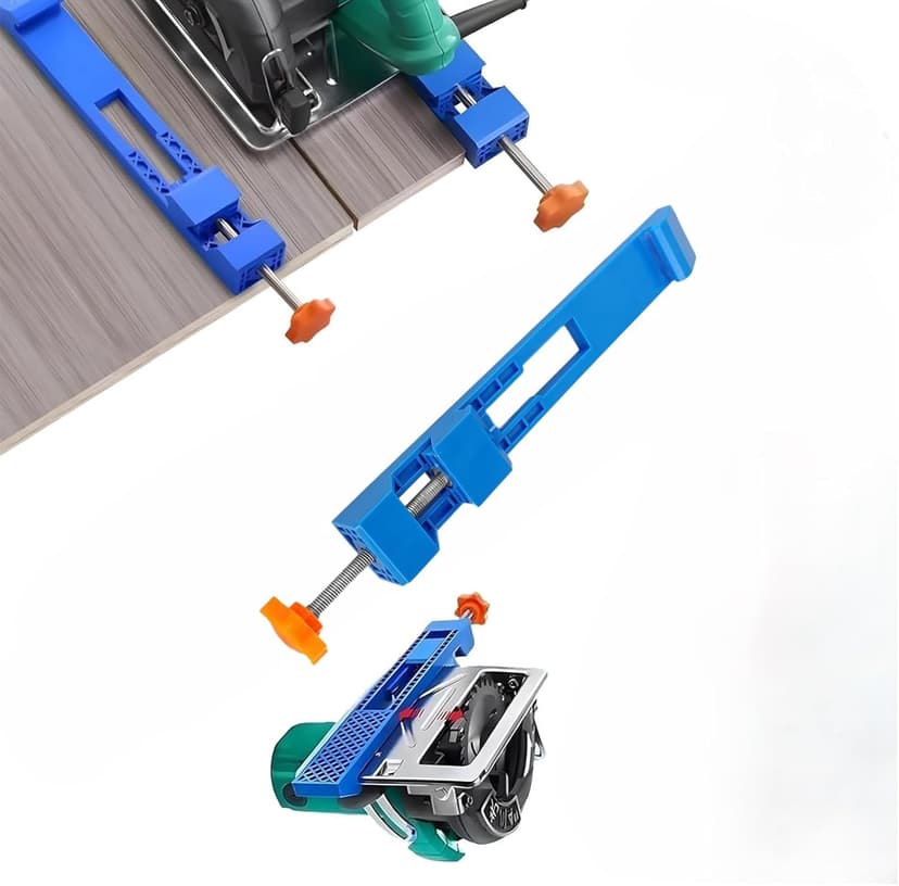 Adjustable Cutting Machine Base Guide,Circular Saw Guide Rail,Electric Circular Saw Milling Positioning Clamp,Precision Wood Cutting Guide for Precision Cut and Milling Tasks