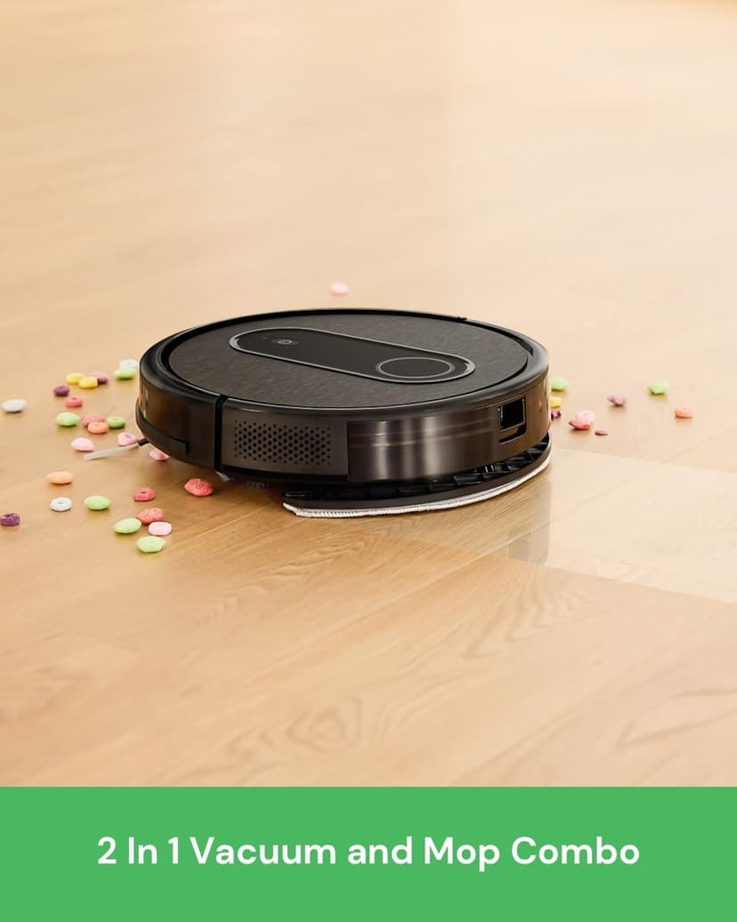 Robot Vacuum,2 in 1 Mopping and Vacuuming, App/Voice/Remote Control,Self-Charging Robotic Vacuum Cleaner,Good for Hard Floor, Low-Pile Carpet, Pet Hair (Small)