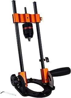 O'SKOOL Multi-Angle Drill Guide for Cordless Drills, Adjustable from 0° to 60° for Flat and Round Workpieces