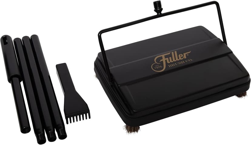 Fuller Brush 17027 Electrostatic Carpet & Floor Sweeper - 9" Cleaning Path - Lightweight - Ideal for Crumby Messes - Works On Carpets & Hard Floor Surfaces - Black