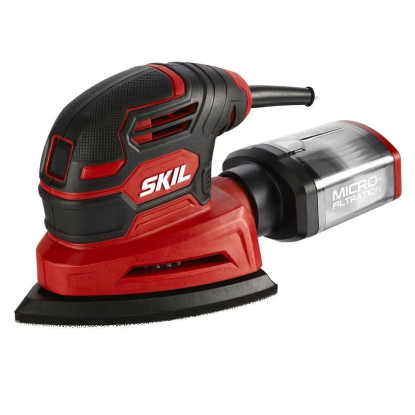 SKIL Corded Detail Sander, Includes 3pcs Sanding Paper and Dust Box - SR250801